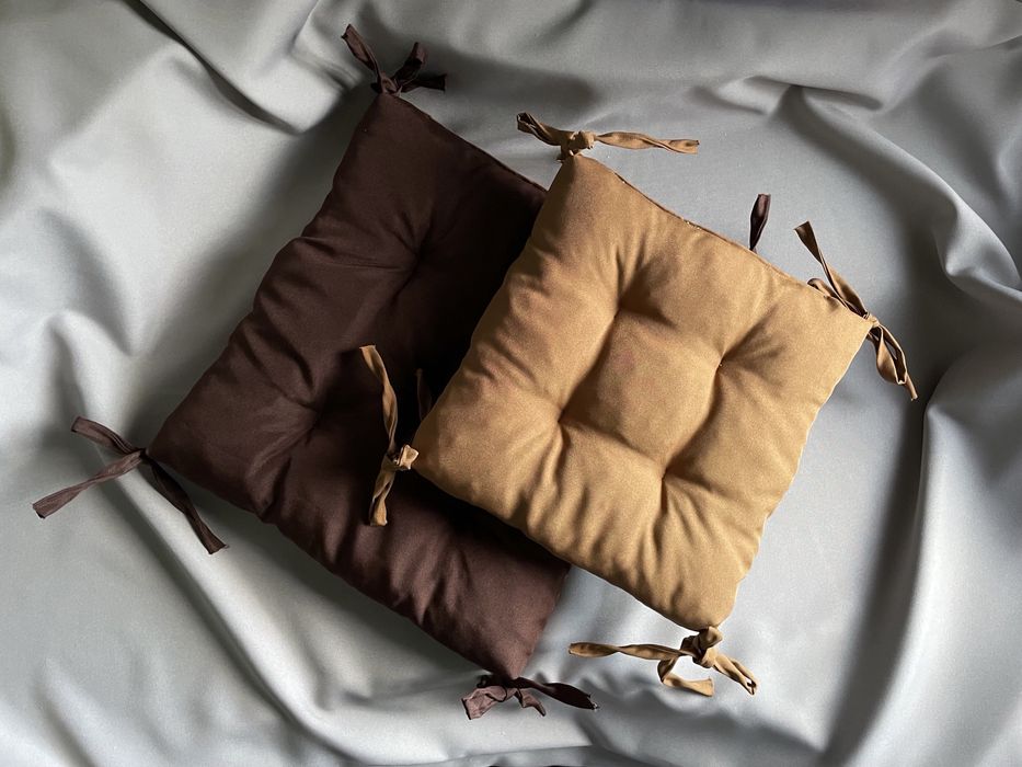 Подушка на стул, табурет, подушки на крісла зі завʼязками у вітальню