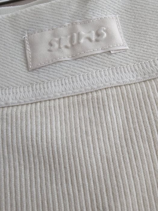 Skims  thermal ribbed cotton blend leggings  -bone c/м