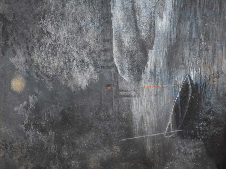 Pastel Spacer przy blasku ksiezyca zima - Canton 20 luty 1920 E. Katz