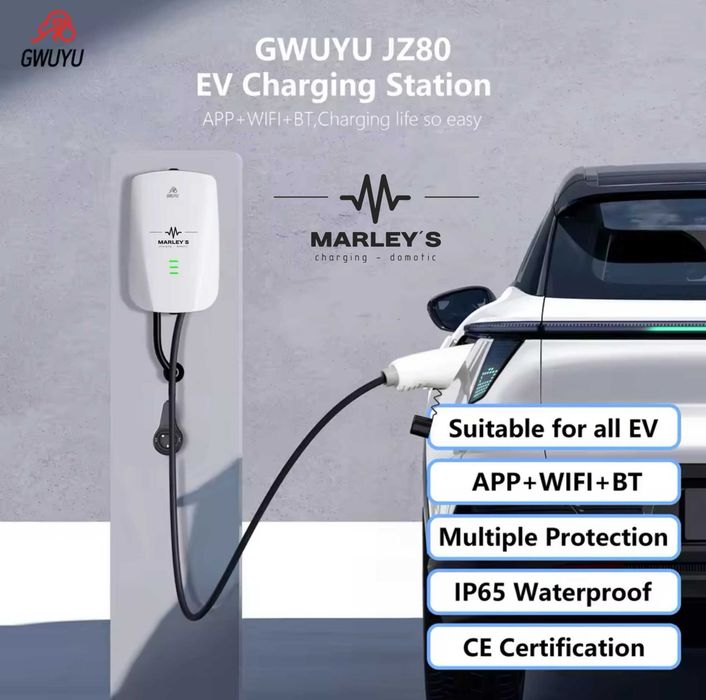 Wallbox Carregador Parede - 7.6 kw - 32 A - c/ APP e Cartões