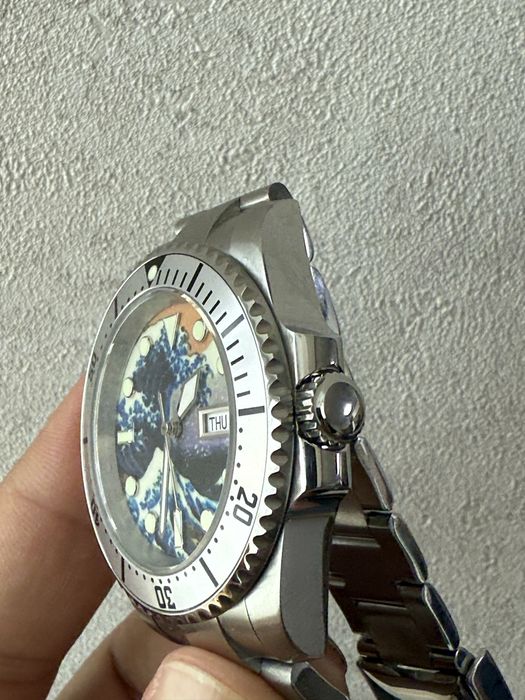 Годинник Seiko Mod новий, хвиля Канаґаві на циферблаті