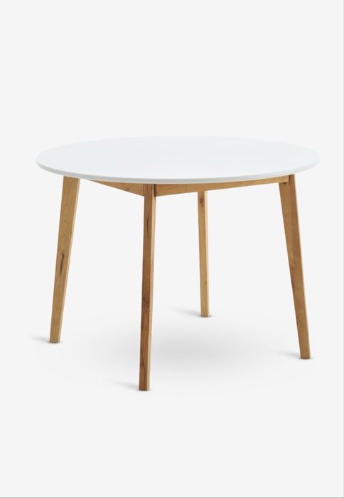 Стіл обідній JEGIND д.105см білий/натуральний