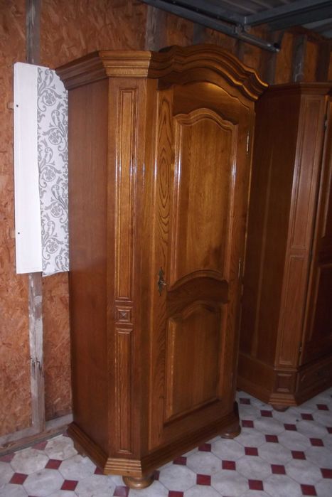 szafa garderoba jednodrzwiowa szafka półki dębowa