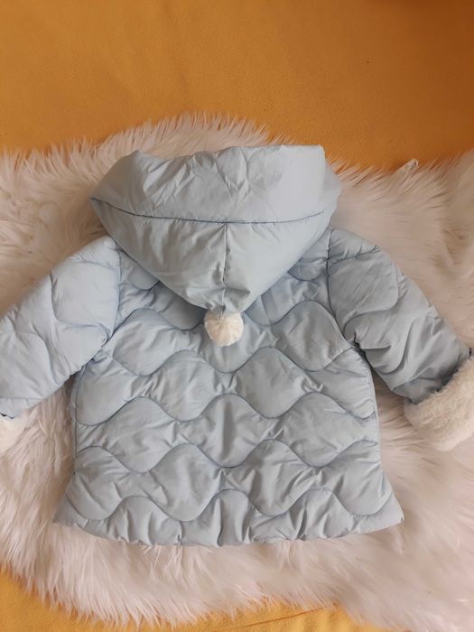 Kurtka C&A 86 nowa błękitna biały miś ciepła