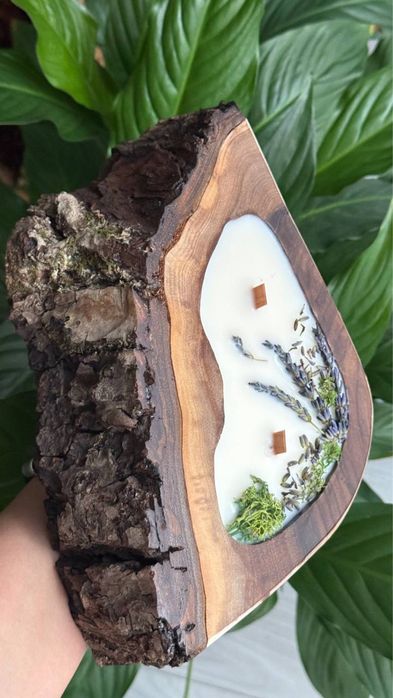 Свічки Ароматизовані ароматичні в дереві ручної роботи, handmade,свечи