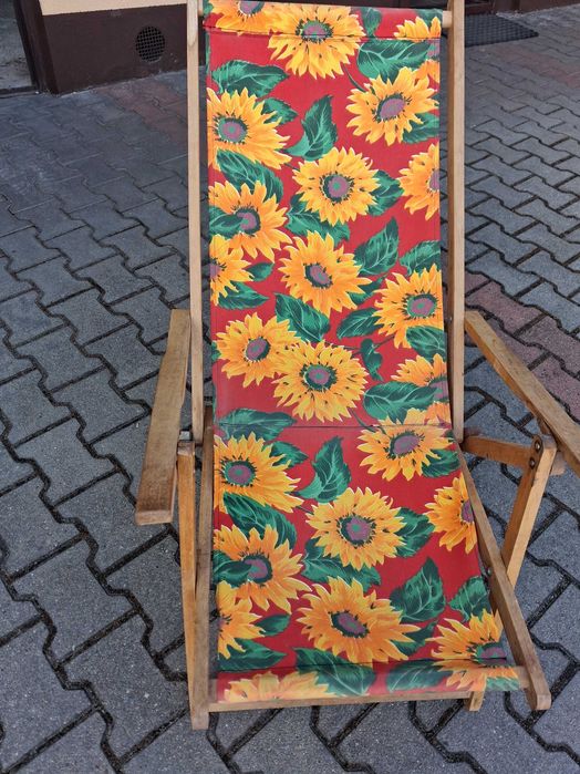 Leżak retro rozkładany PRL