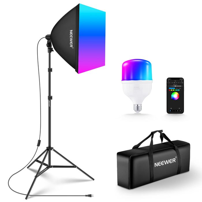NEEWER NK800 RGB Softbox Lighting Kit – Brand New (Never Used)