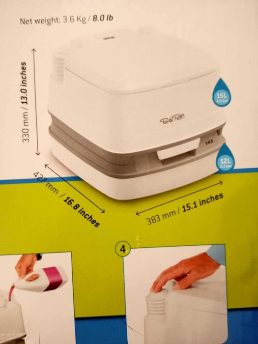 Toaleta przenośna  Porta Potti przyczepa kempingowa, kamper itp