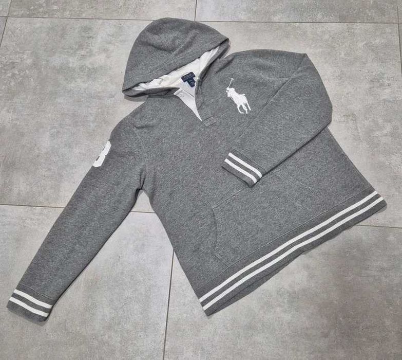 Szara bluza Ralph Lauren z kapturem