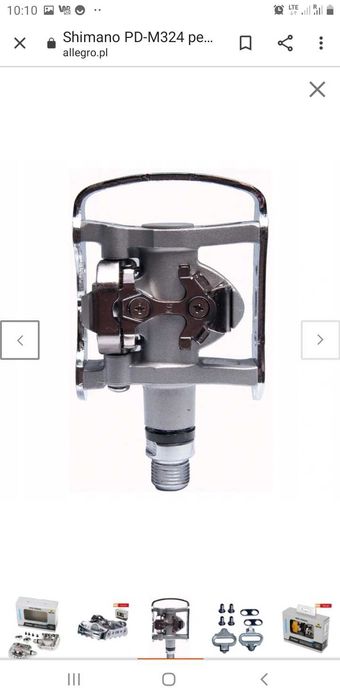 Shimano PD-M324 pedały zatrzaskowe/platforma trekking srebrne
