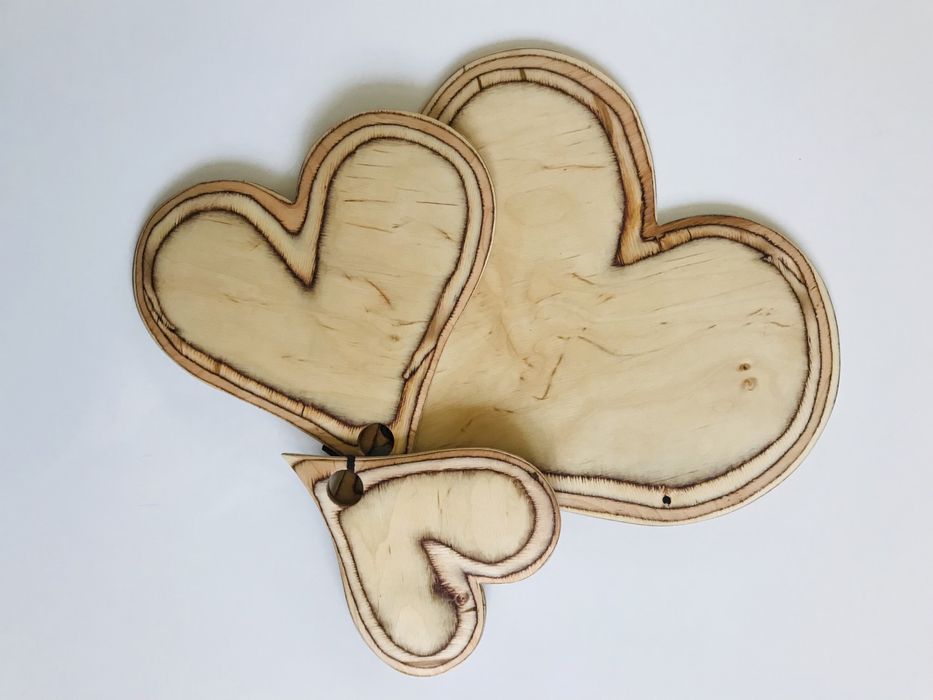 TALERZ ozdobny TACKA do podawania komplet 3 PATER kuchennych serca