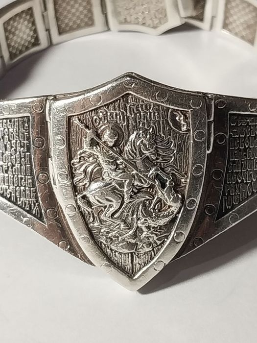 Браслет серебряный Георгий Победоносец