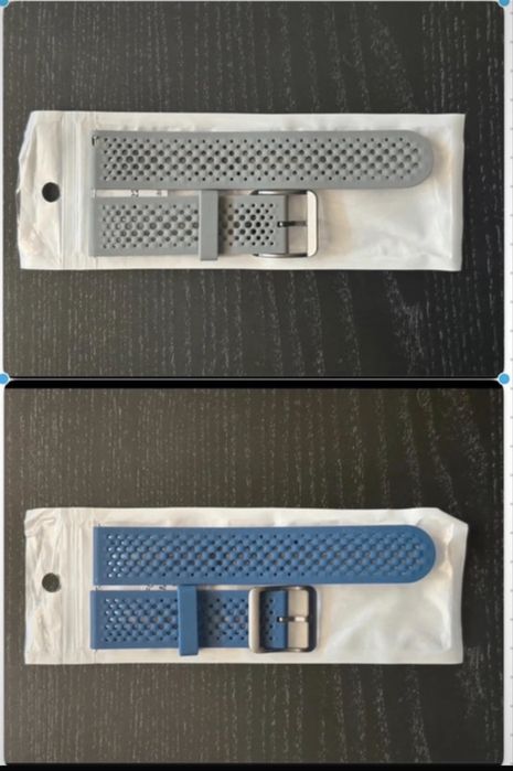 Duas pulseiras de silicone para relogio 22mm