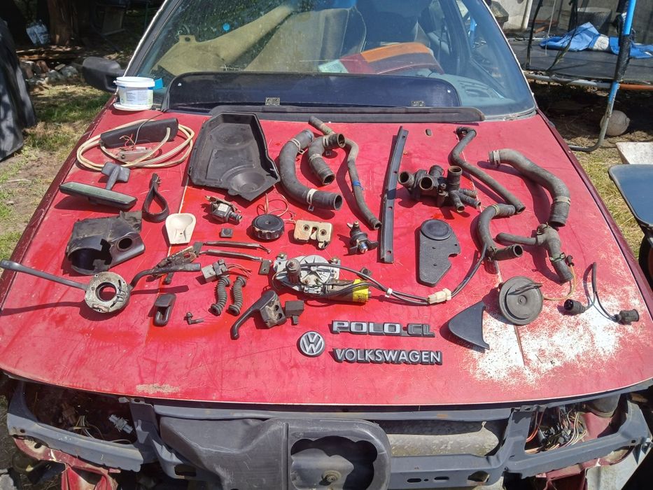 VW Polo 86c 1986 rok, Części.Konsola,lampy,lusterka,gaźnik,szyberdach
