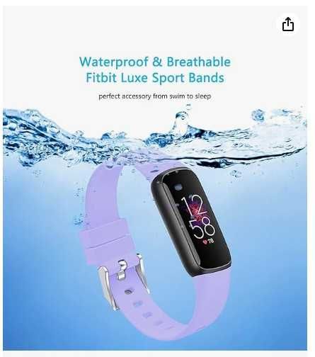 Silikonowy pasek do zegarków Fitbit Luxe fioletowy TopPerfekt