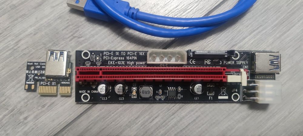 Рейзер Riser pcie164p-n08 009S / EKE-103E pcie 1x to 16x, майнинг: 150 ...