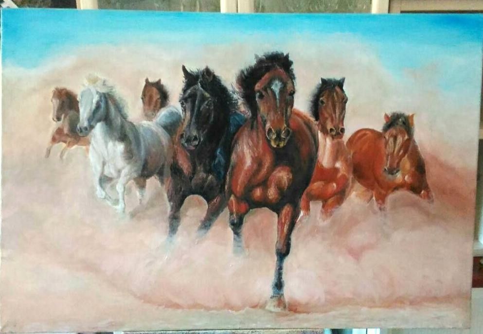 quadro pintado a mao