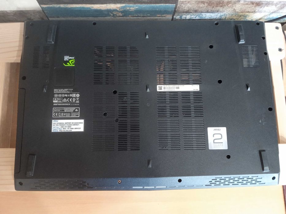 Ноутбук MSI/17.3”/i7-7700HQ/SSD-256+480GB/DDR4-16GB/GTX-1060-6GB