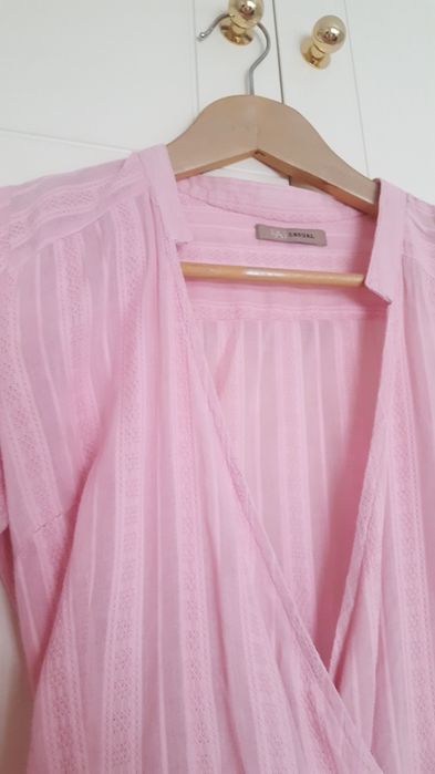 Camisa  Senhora algodão cruzada à frente