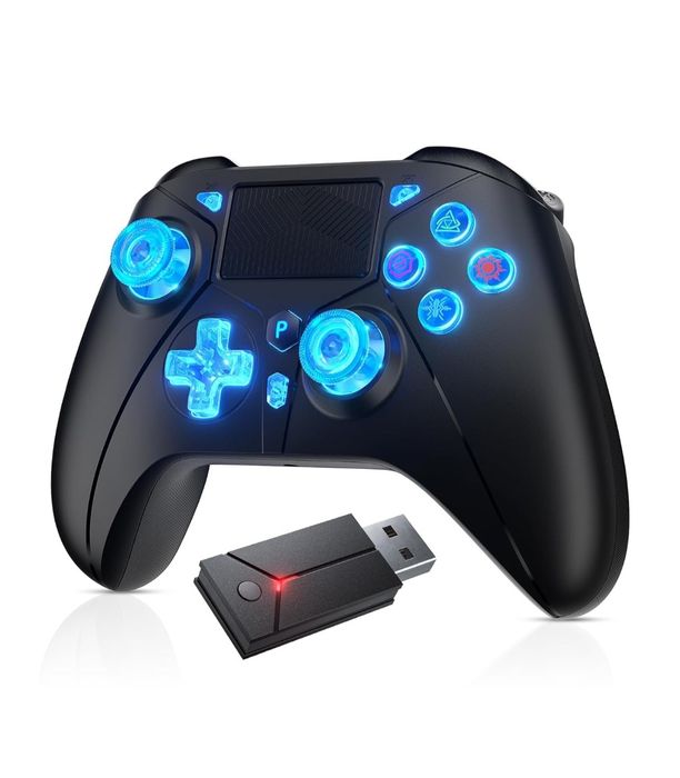 Kontroler bezprzewodowy Dinosoo RGB do PS5 z oświetleniem LED