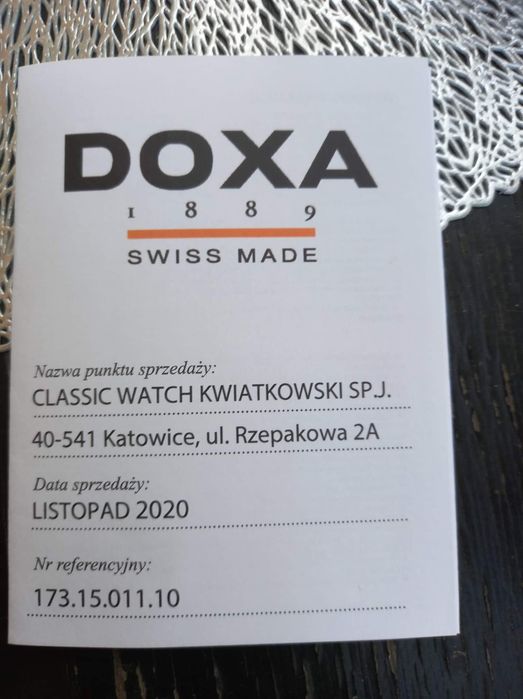 Zegarek nowy DOXA damski
