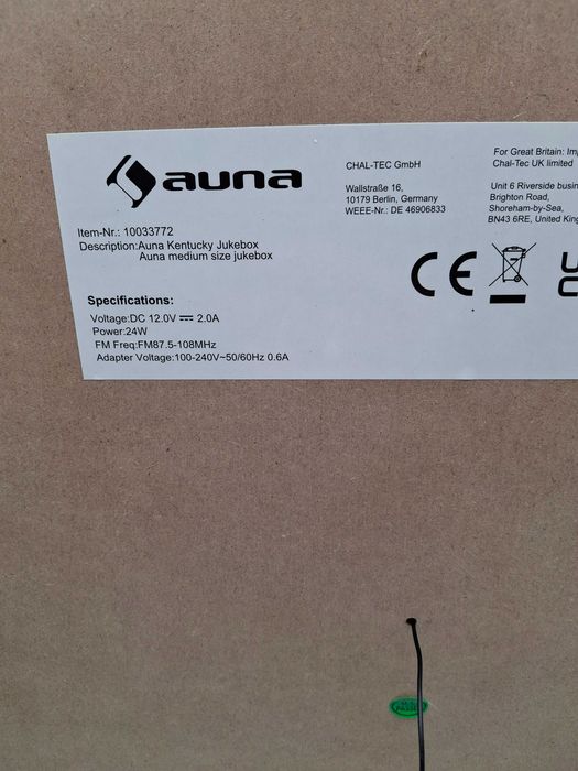 Szafa grająca Auna Kentucky BT USB CD JAK NOWA!