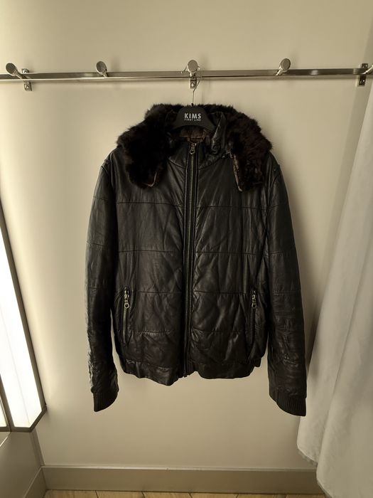 Seraphin- кожаная зимняя куртка с мехом кролика, оригинал, L