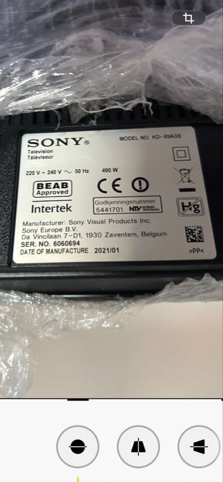 Tv sony bravia oled 65 - KD-659AG9