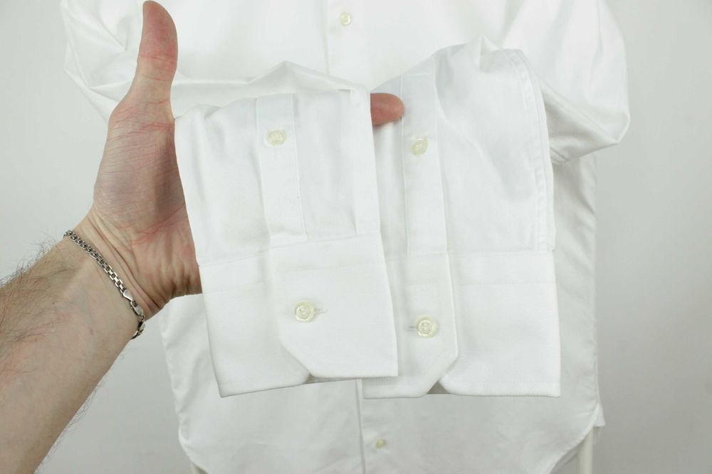 Класична білосніжна сорочка рубашка Boggi Milano White Dress Slim Fit Shirt Розмір S