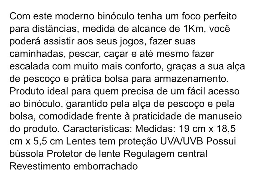 Binoculos. Cobra breaker