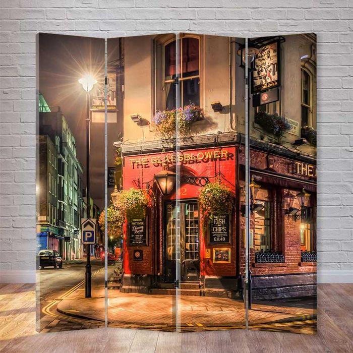 Ширма 180х160см натуральне дерево 7 кольорів 4 секції