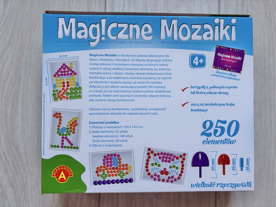Magiczne Mozaiki Klocki 250 Elementów