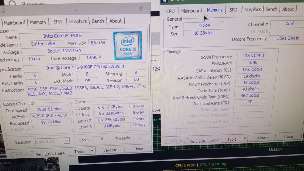 Процессор Intel Core i5-9400F 2.9GHz- 6 ядер  / 8GT / s / 9MB s1151