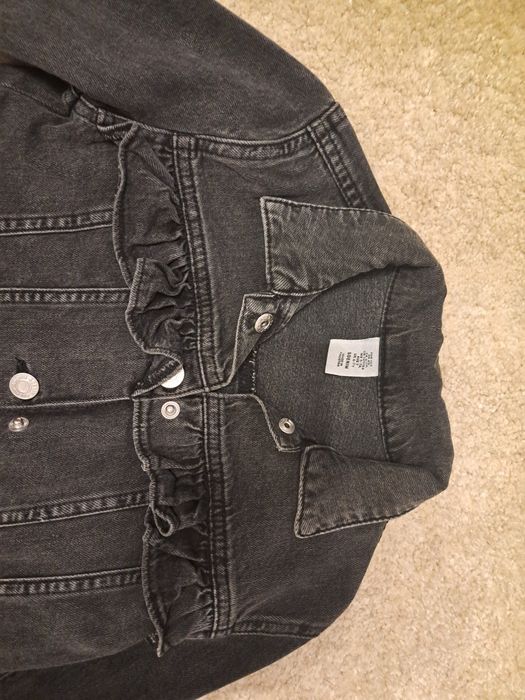 Czarna szara katana jeans falbanka H&M rozmiar 110/116/122