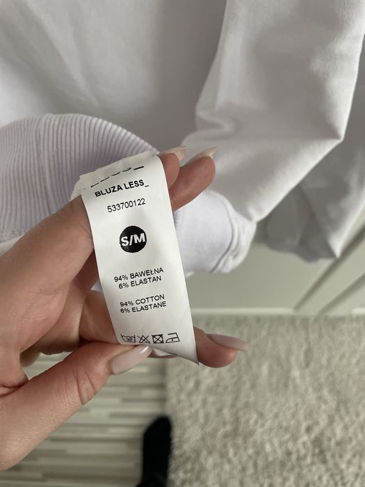 Nowa bluza less s/m biała