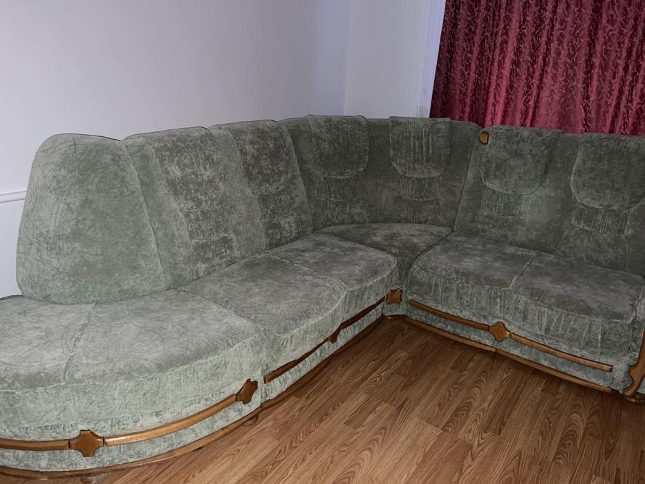 М’який кутовий диван + крісло