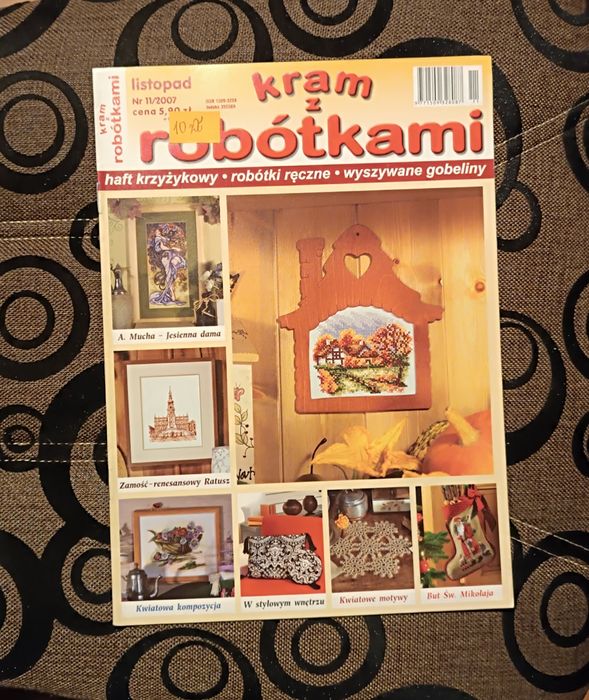 Kram z robótkami nr 11/2007 haft krzyżykowy gobelinowy frywolitki szyd