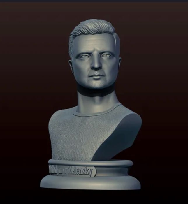 Бюст Володимира Зеленського | 3D-друк | PLA