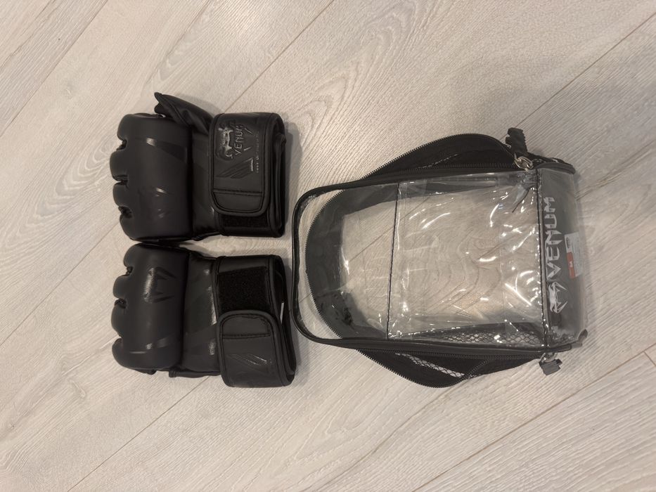 Venum Challenger roz. M czarne NOWE rękawice MMA