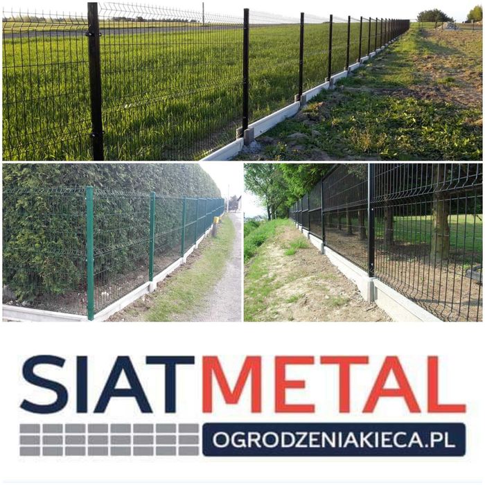 Kompletne ogrodzenie panelowe fi4 173cm /ocynk + kolor