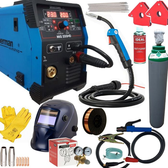 spawarka półautomat  migomat sherman 200 hd synergia zestaw