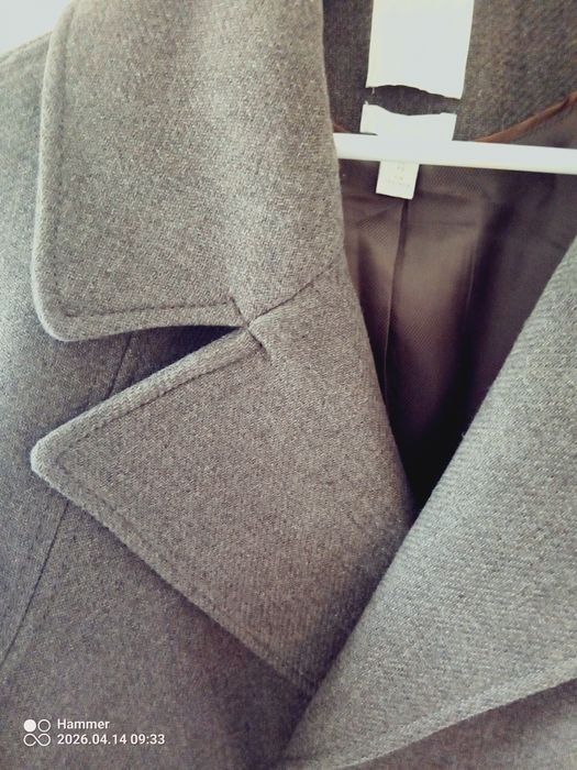 Płaszcz H&M z wełna z kieszeniami
