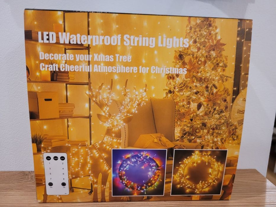 Łańcuch świetlny LED 40 m,400 diod LED, zewnątrz wewnątrz, 8 trybów i