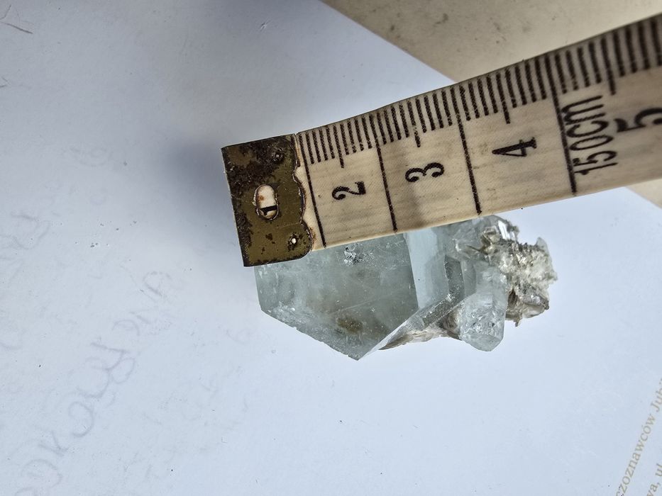 Akwamaryn naturalny duży kryształ, kamień , minerał