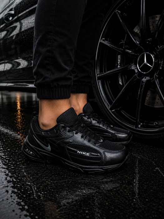 Nike initiator black найк инитиатор мужские кросовки черные найк красовки на лето кожаные летние красивки Лимитированые