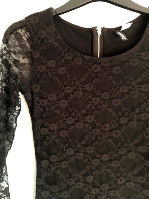 Sukienka z koronki czarna H&M rozmiar S