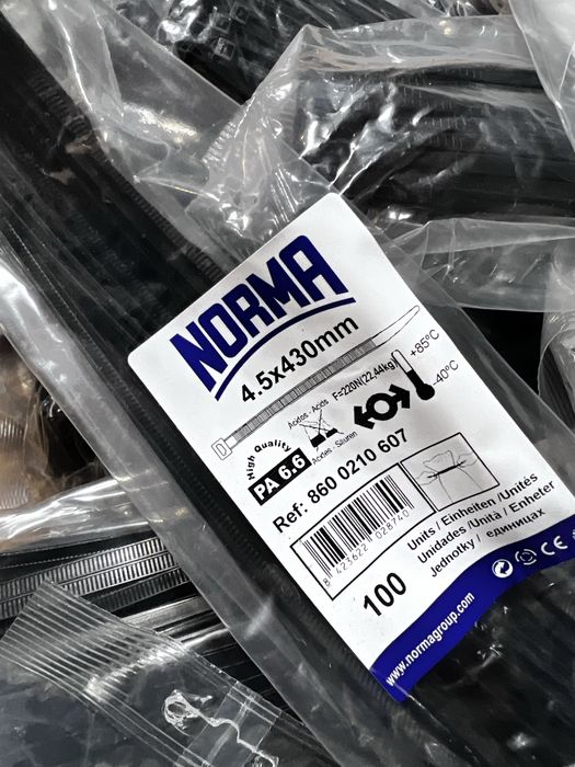 Lote 200 Pacotes de 100 abraçadeiras Norma / Elematic - NOVO