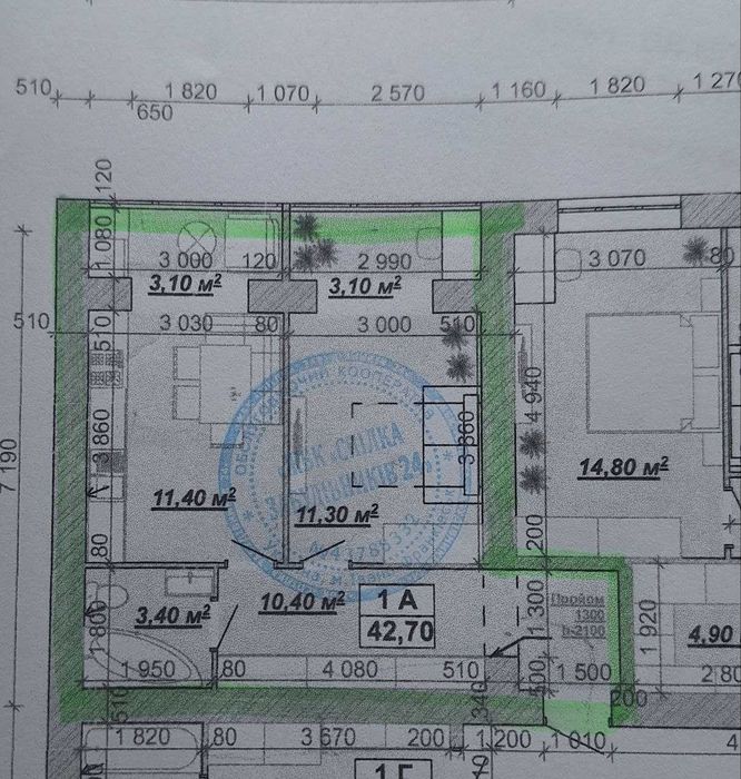 Однокімнатна квартира в центрі