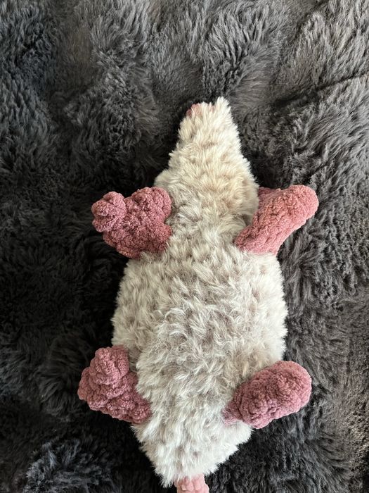 Szydełkowany szary szczurek crochet rat