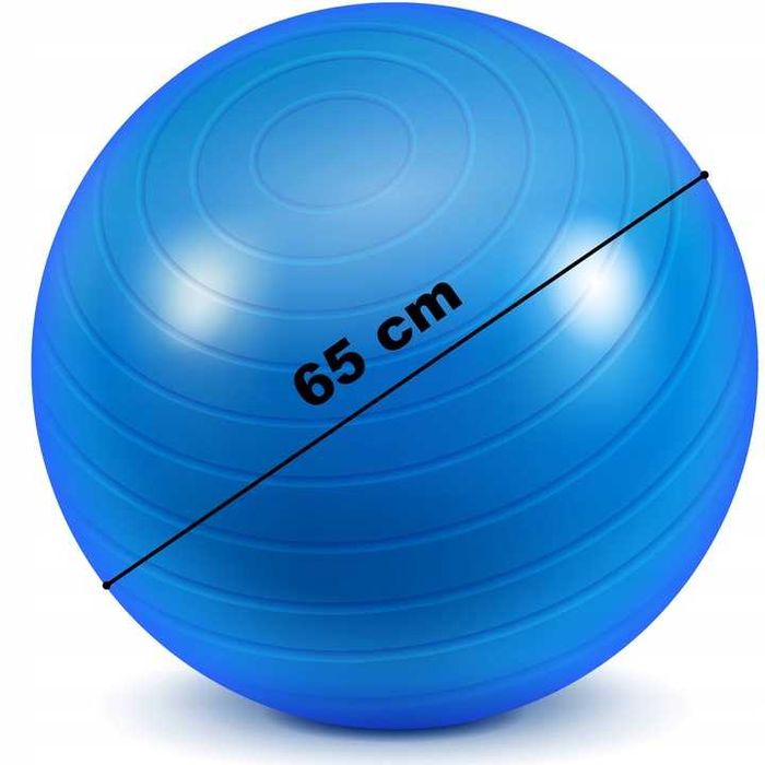 NOWA Piłka Fitness 65cm z Pompką – Idealna do Ćwiczeń w Domu